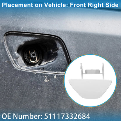 Washer Nozzle Cover for BMW 528i (2014-2016) - Front Right, White