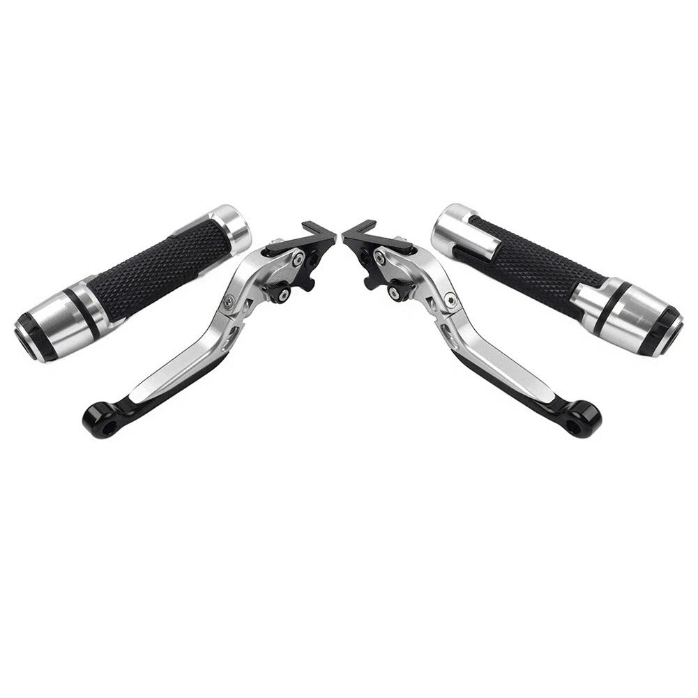 Silver Brake Clutch Lever Handlebar Grip Set for Yamaha XSR900 (2016-2023)