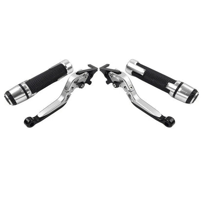 Silver Brake Clutch Lever Handlebar Grip Set for Yamaha XSR900 (2016-2023)