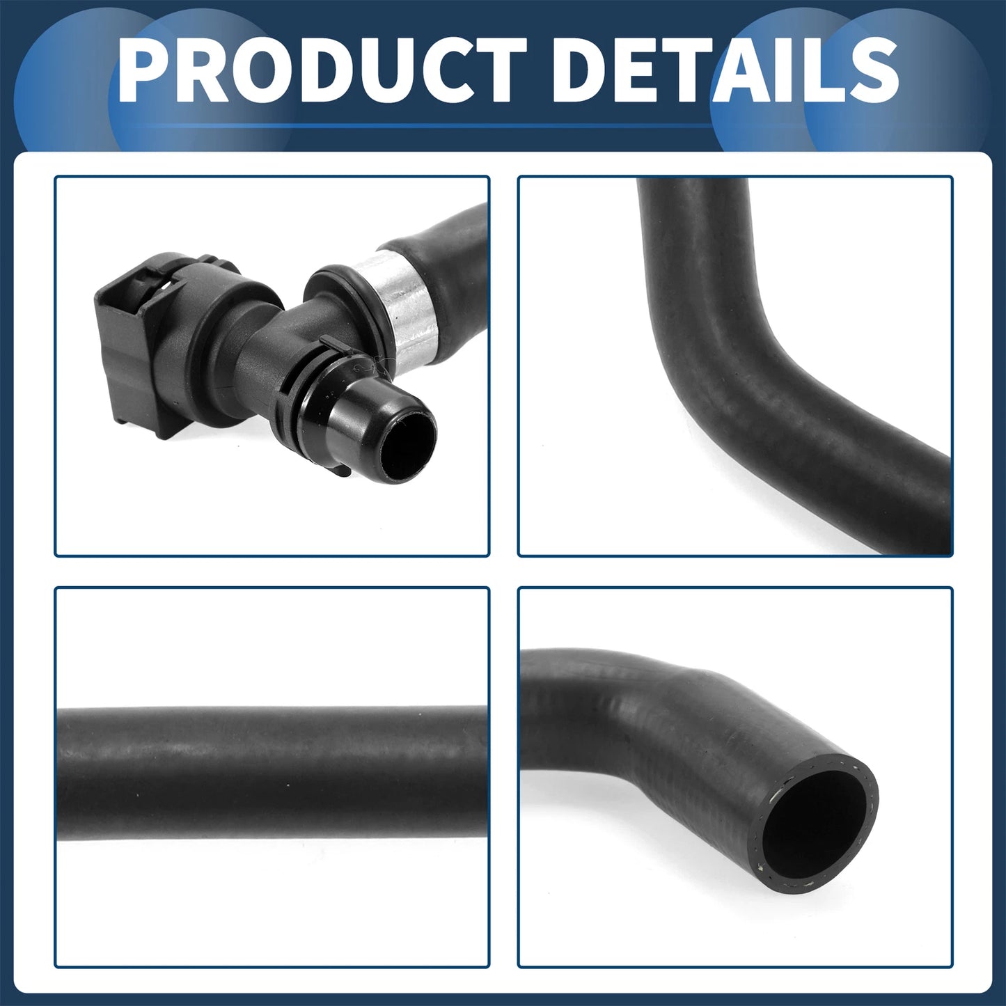 Radiator Hose for BMW 740i 740iL (1998-2001) Rubber 1 x Hose