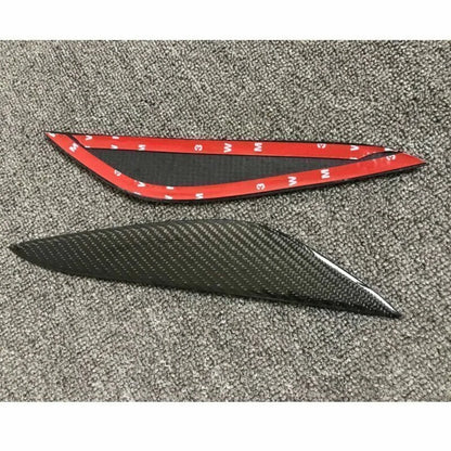 2 x Black Carbon Fiber Fog Light Trim Eyelids for Tesla Model 3 (2017-2024)