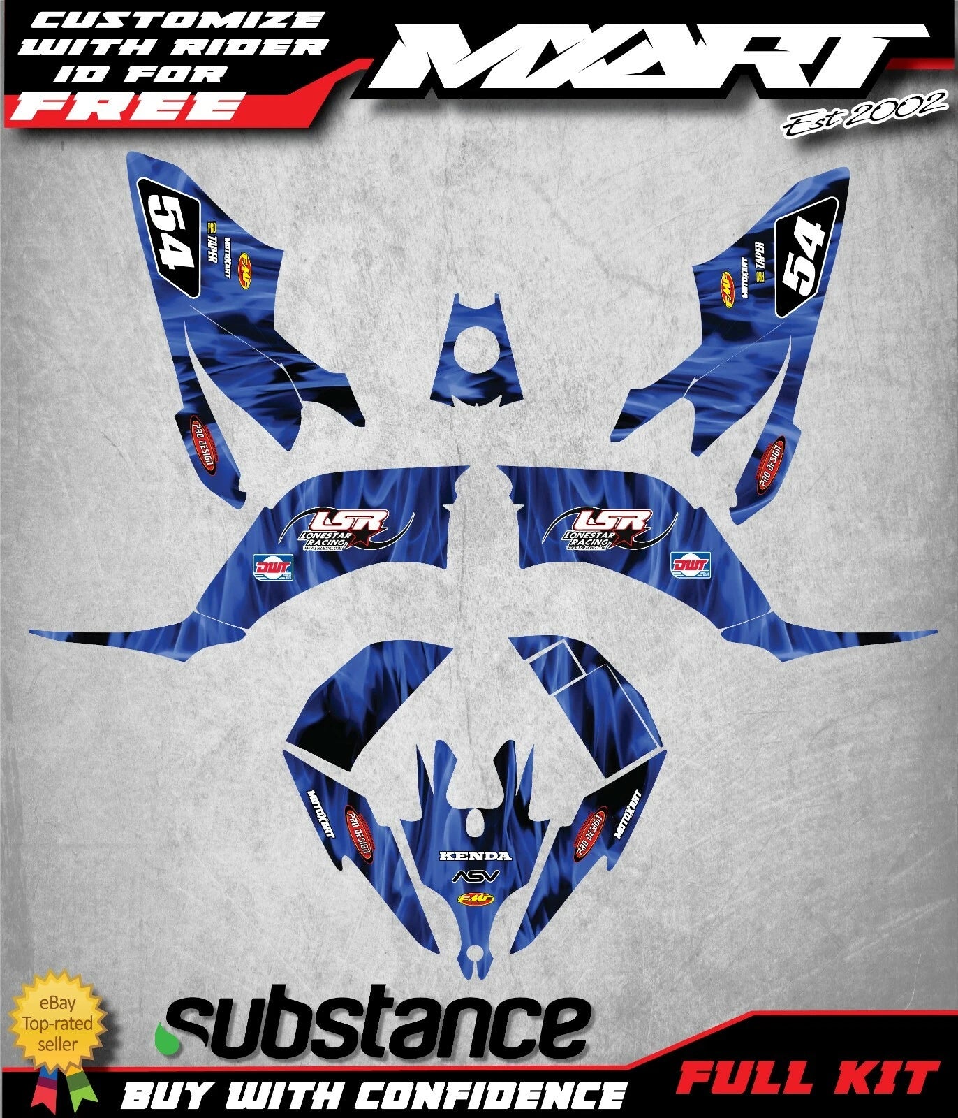 Graphics Kit Decals for Yamaha Raptor 250 (2008-2013)