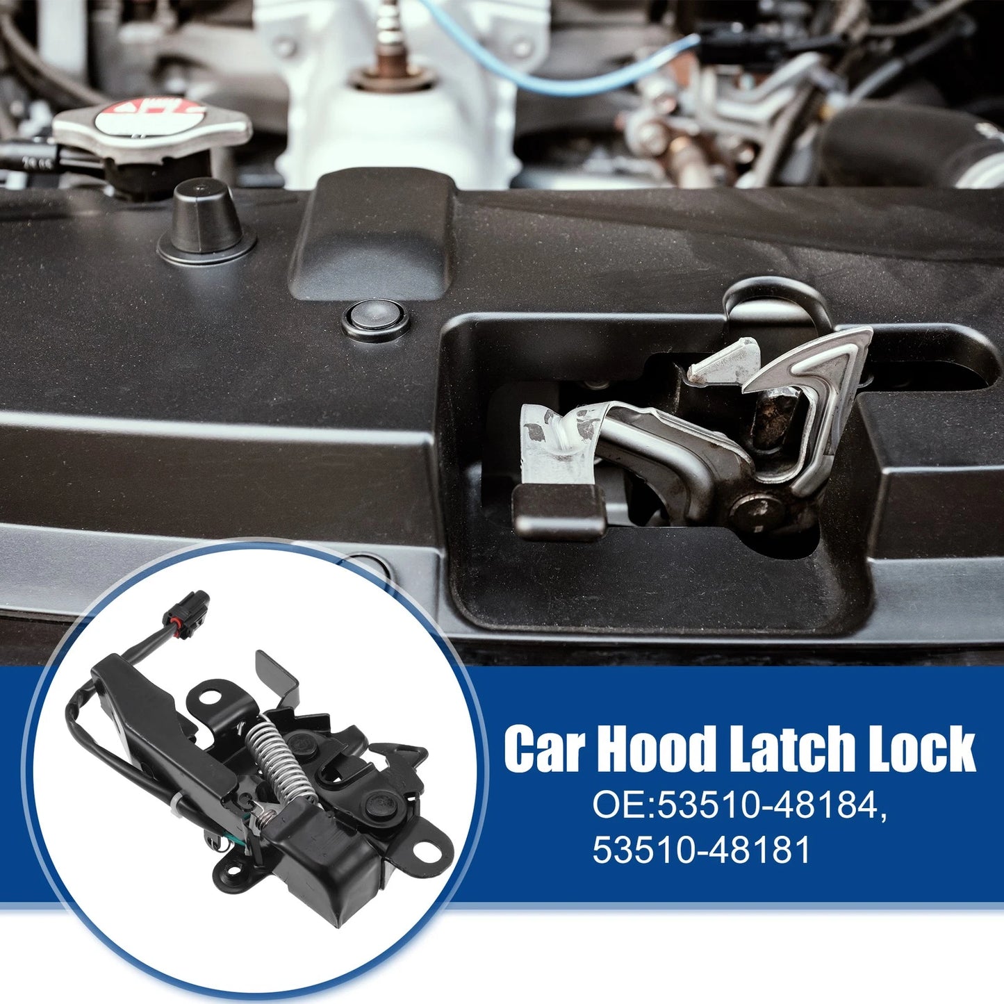 Bonnet Latch Lock Assembly for Toyota Highlander 2008-2010 Black