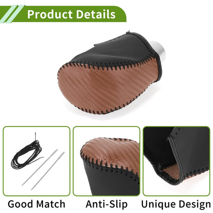 Brown Carbon Fiber Gear Shift Knob Cover for Nissan Rogue (2017-2020)
