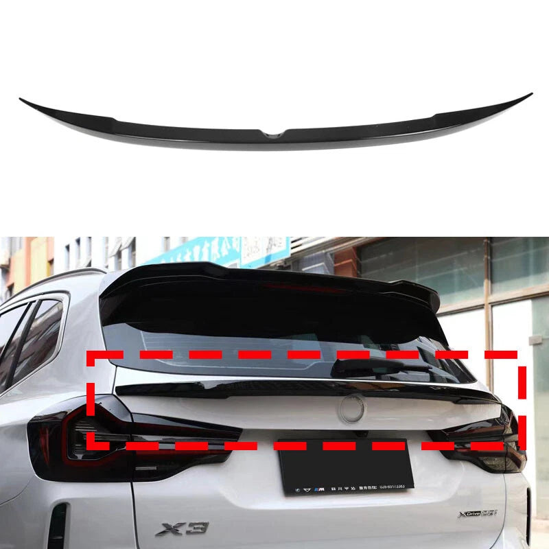 Gloss Black Rear Middle Trunk Spoiler Wings For BMW X3 G01 F97 X3M IX3 2018-2023
