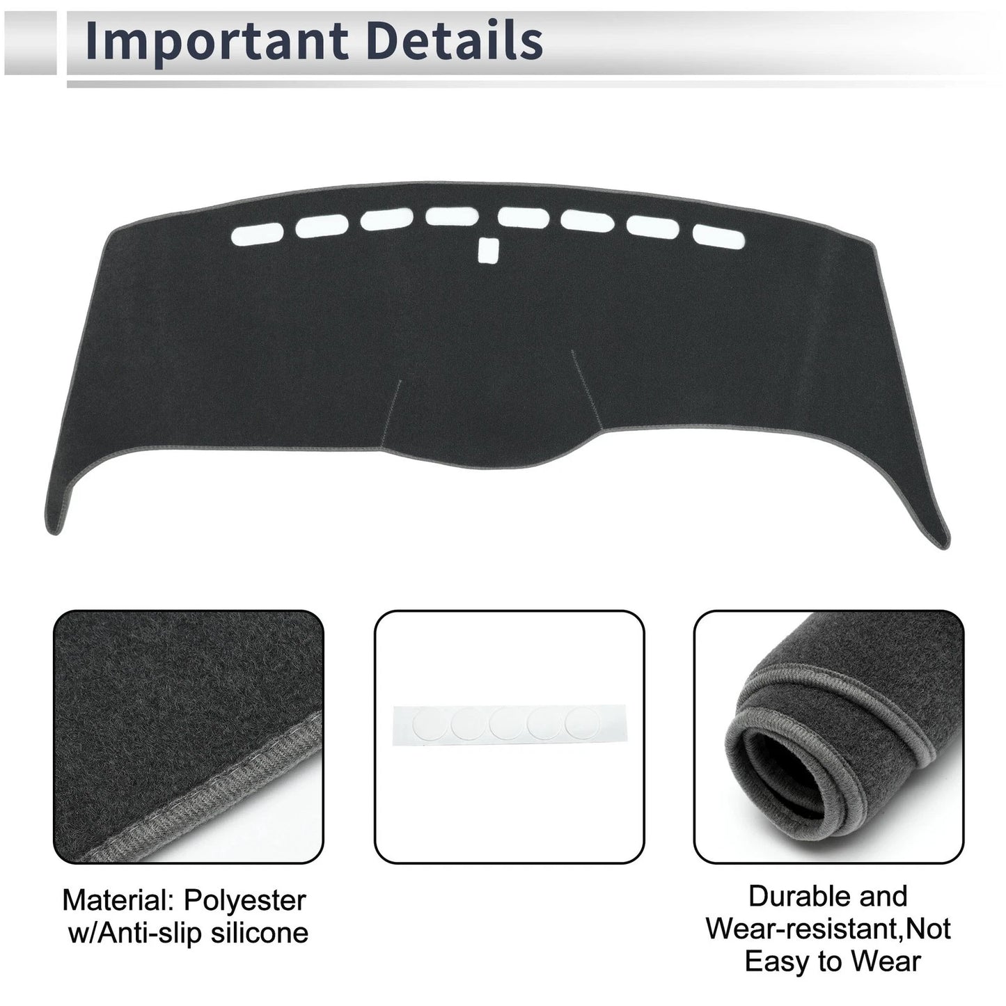 Dashboard Cover Mat for Honda Odyssey RB1 RB2 (2003-2008) Sun Protector Gray