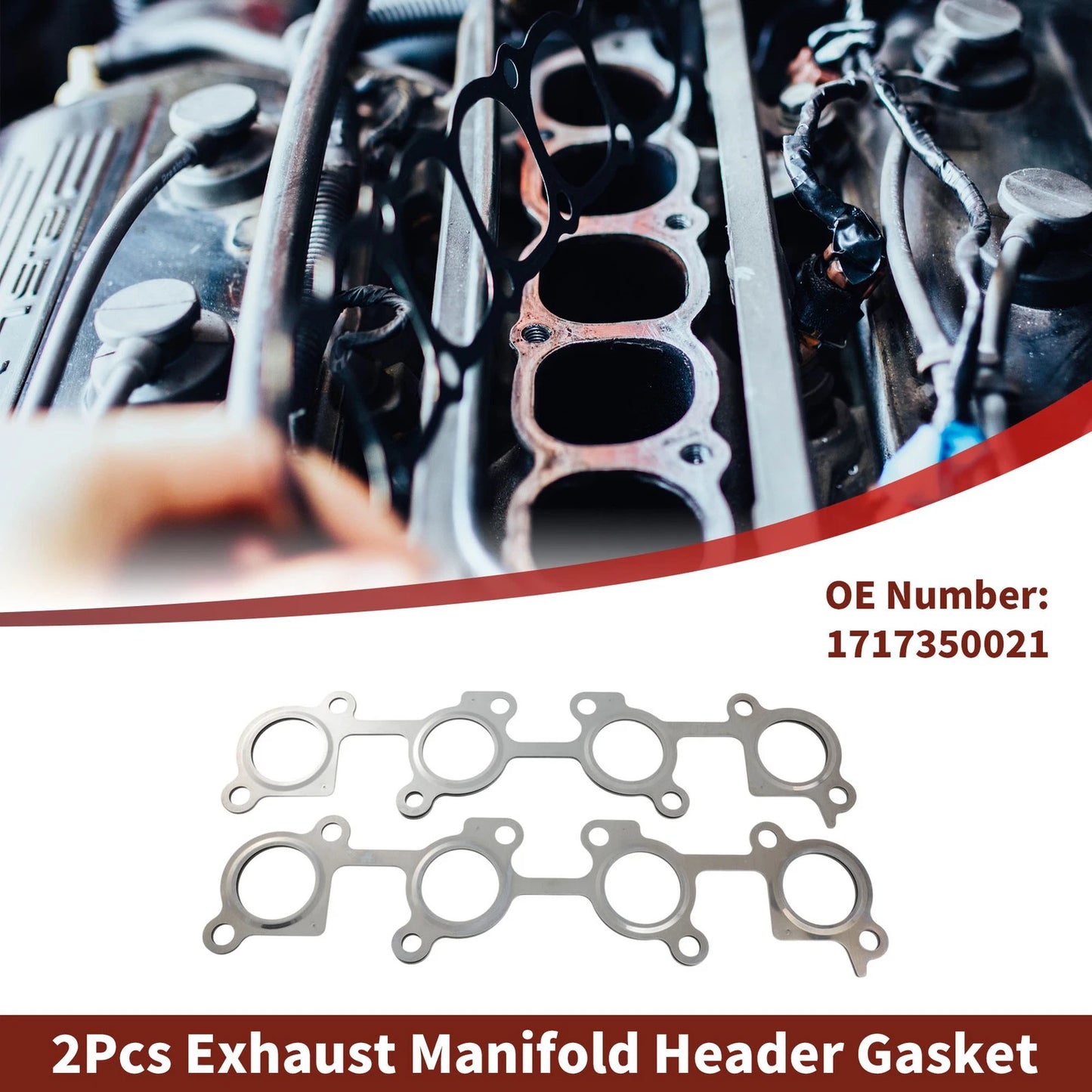 2 x Exhaust Manifold Header Gasket for Toyota 4Runner (2003–2009)