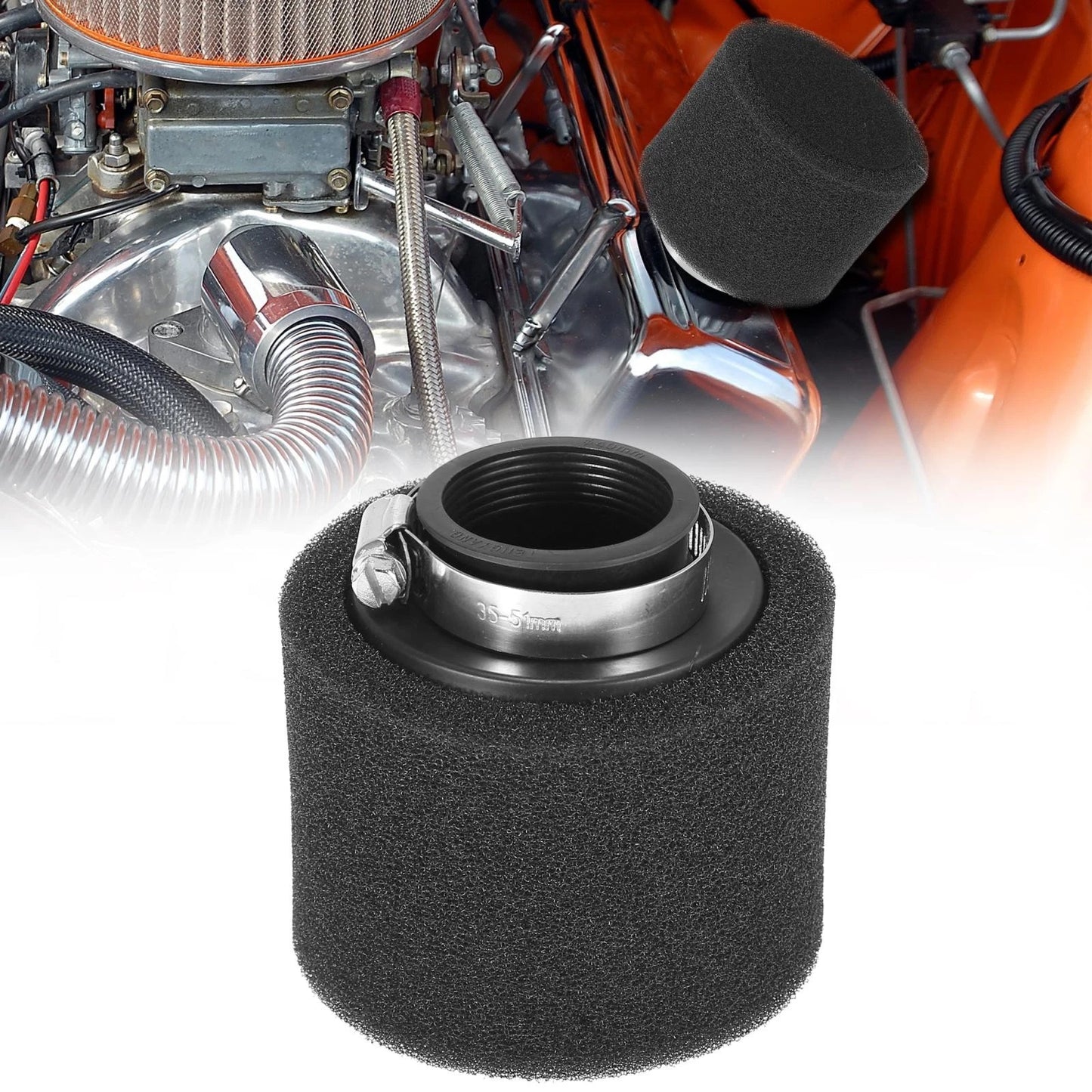 40mm Straight Air Filter Cleaner for Motorcycle ATV