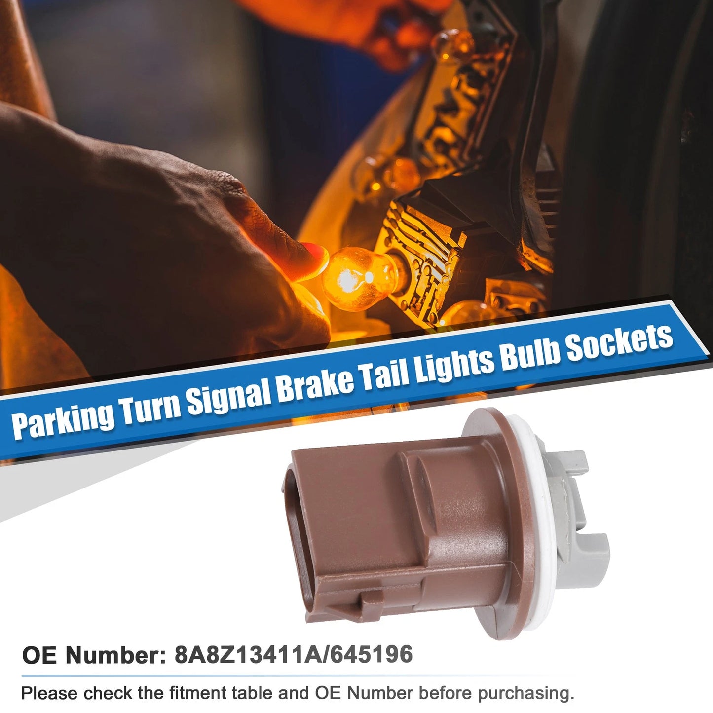 2 x Parking Turn Signal Brake Tail Light Bulbs for Ford F-150 F-250 (2004-2008)