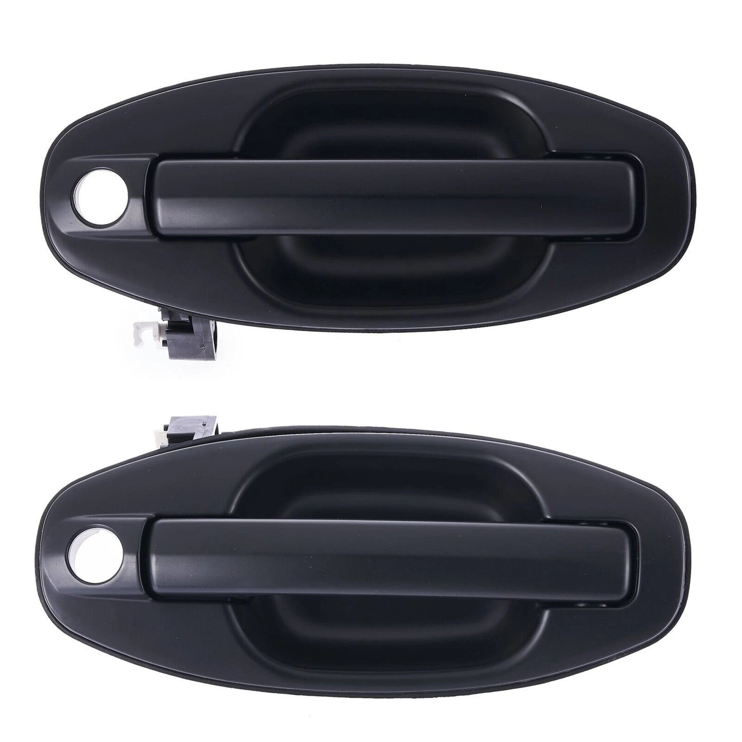 2 x Front Outer Door Handles Black for Hyundai Santa Fe (2000-2005)