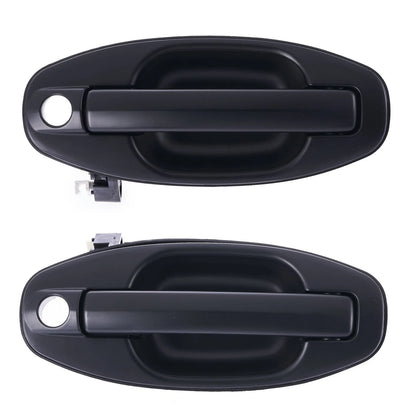 2 x Front Outer Door Handles Black for Hyundai Santa Fe (2000-2005)