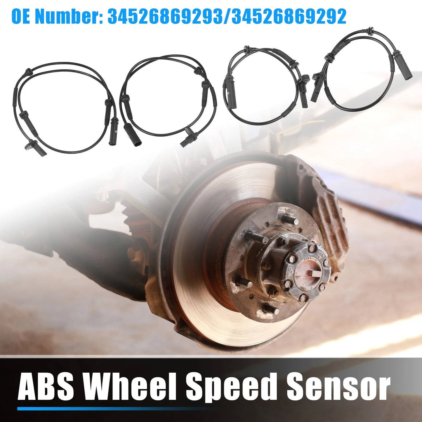 4 Pcs ABS Wheel Speed Sensors for BMW X4 (2015-2020)