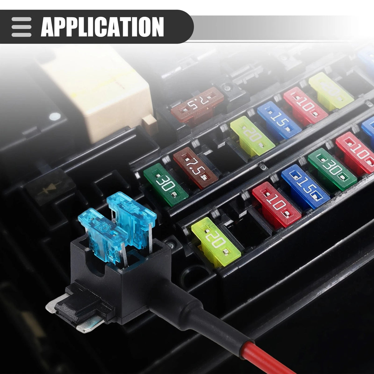 Circuit 12V Low Profile Mini Fuse Tap Holder with 15 x 15A APS Fuses Set