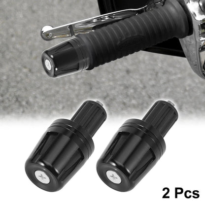 2 x Pair Universal 17mm Hand Grips Handlebar End Caps Plug for Motorcycle