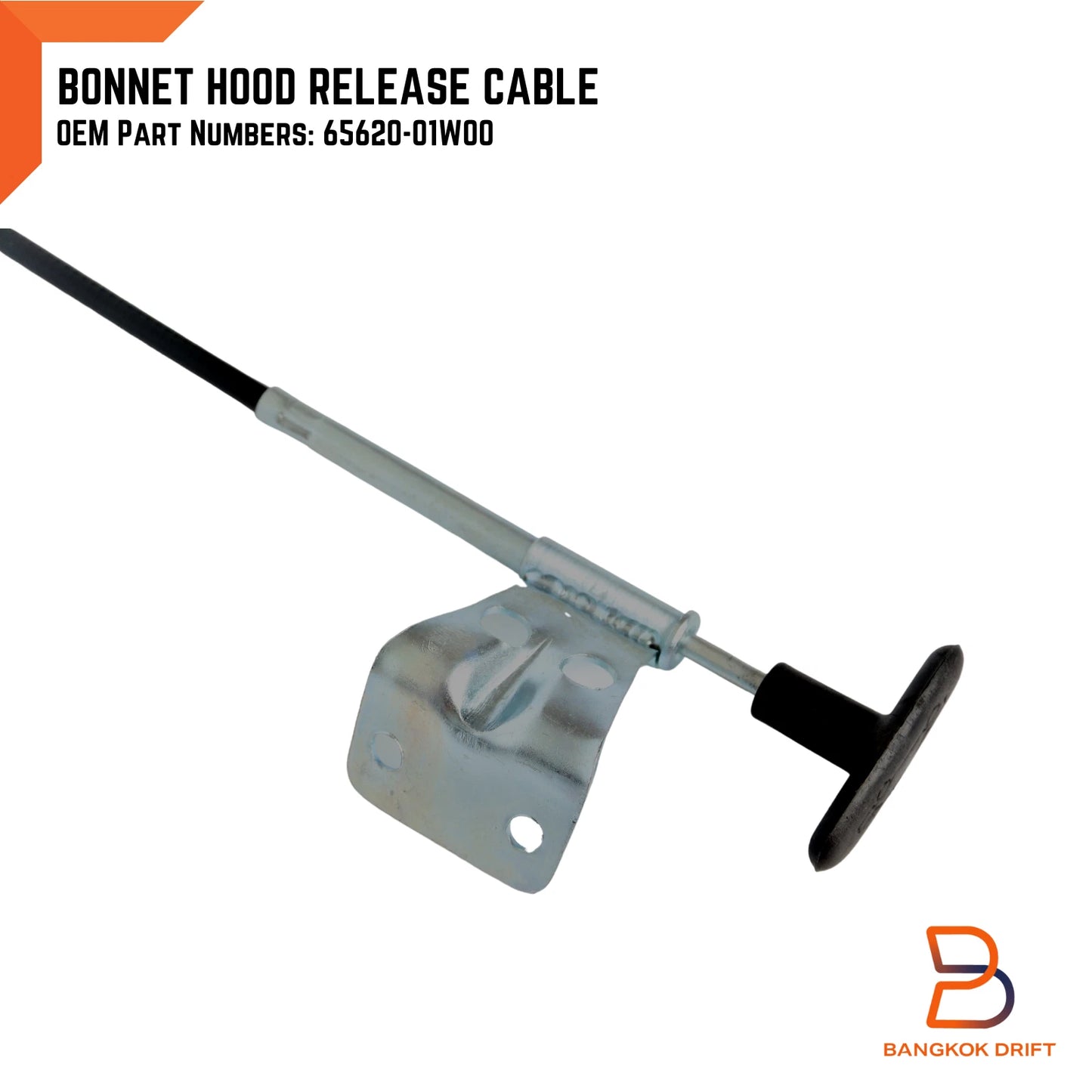 Hood Release Lock Control Cable for Nissan Datsun 720 Pickup (79-91)