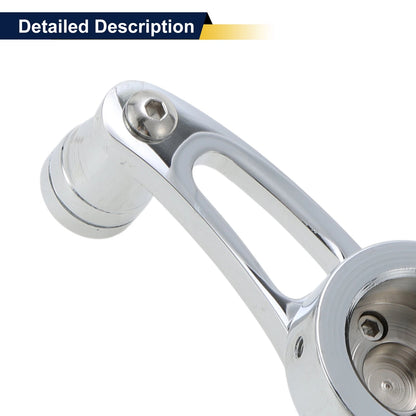 Car Door Window Crank Handle for Chevy/Ford/Chrysler - Silver Tone - 1 Set