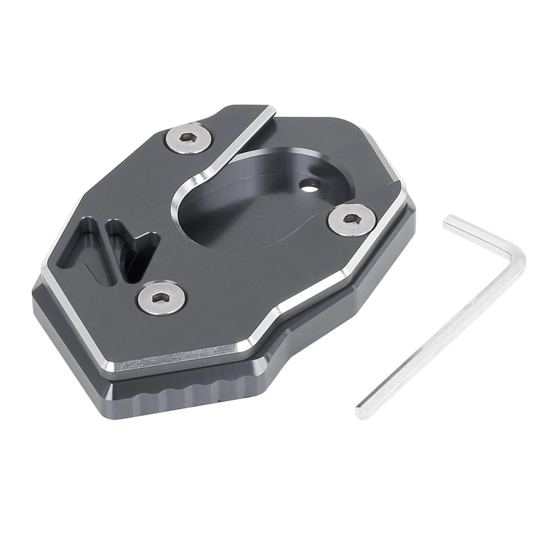 CNC Side Stand Extension Pad Gray for Kawasaki Z900RS (2017–2019)