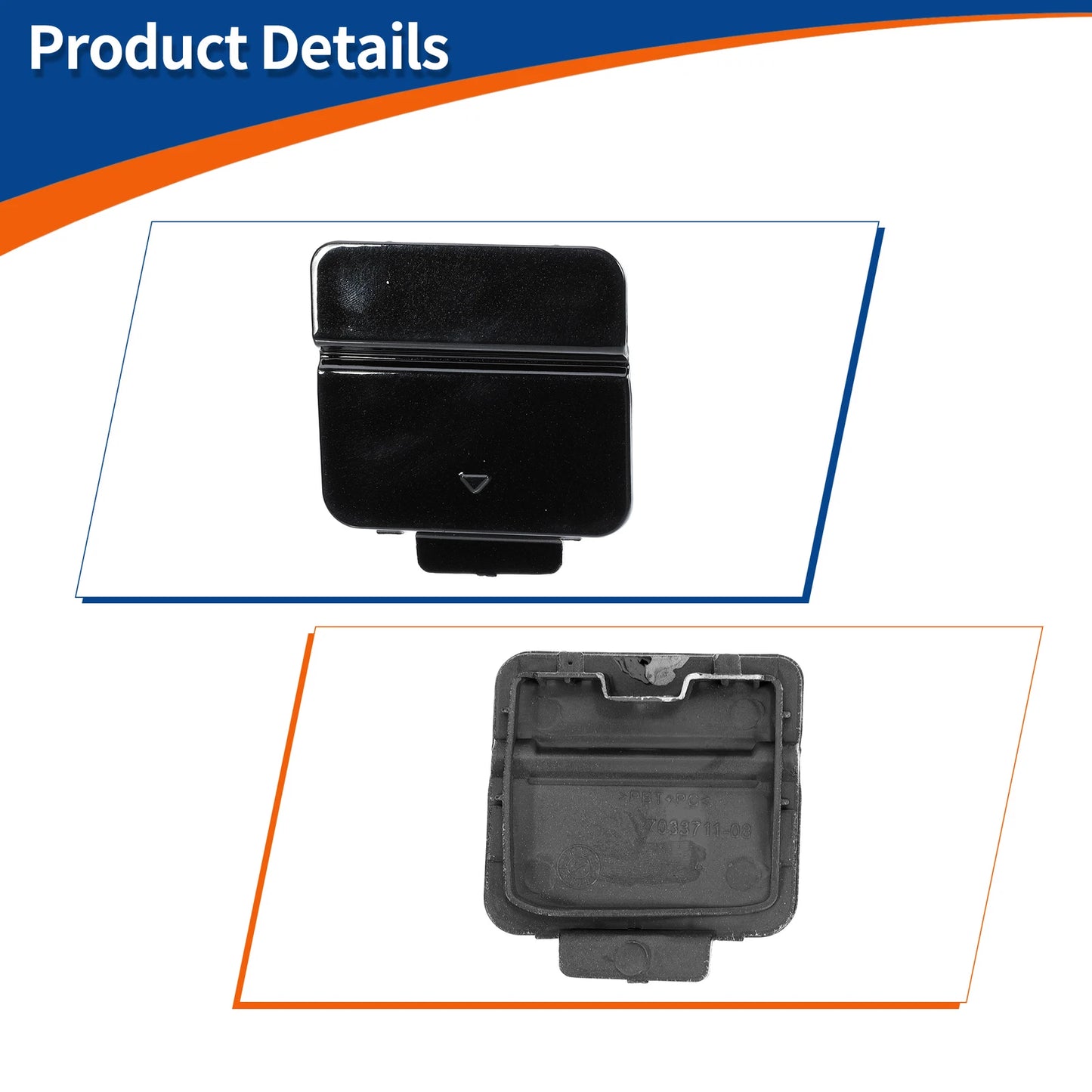 Rear Tow Hook Cover for BMW 525i 530i 545i 550i (2001-2007) Black