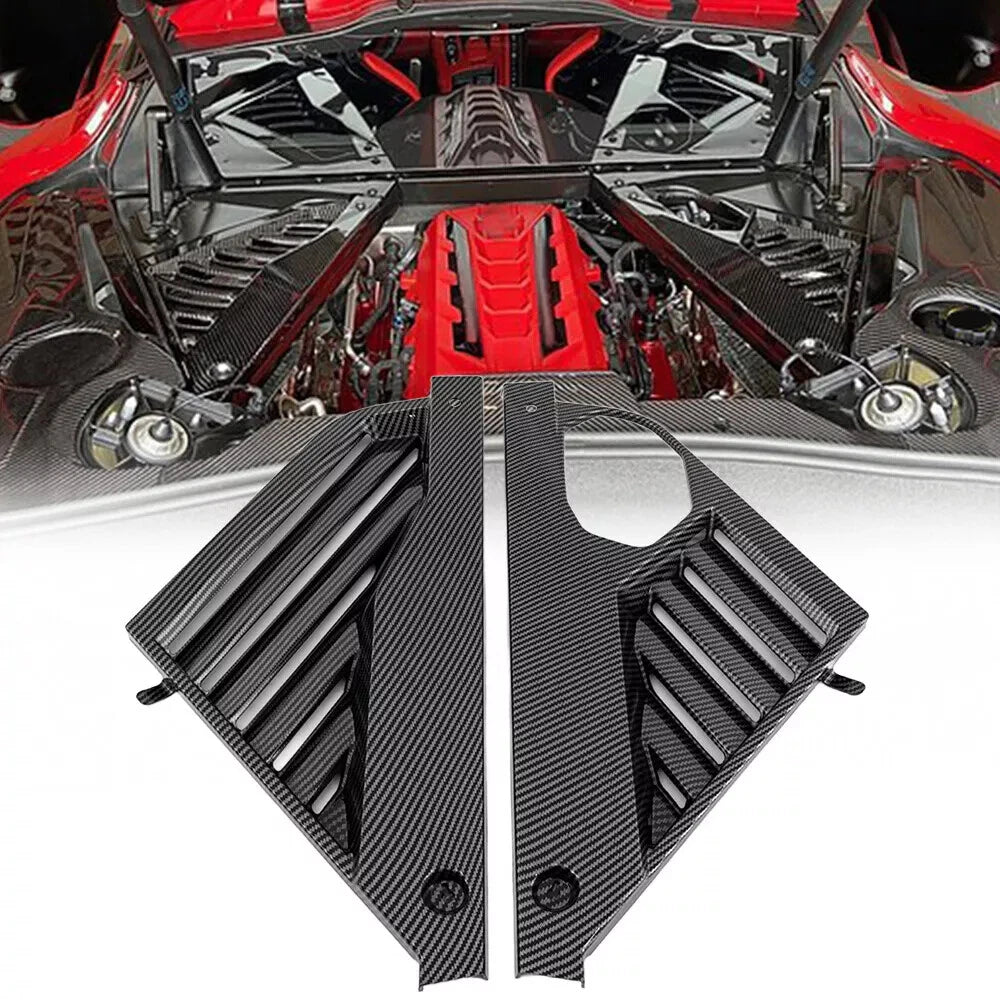 7X Carbon Fiber Engine Bay Trim Cover for 2020-2024 Corvette C8