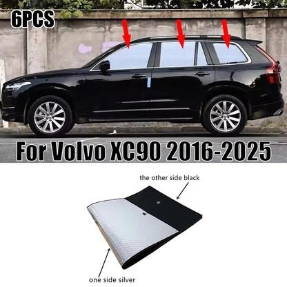 Sunshade / 6PCS / Side Window Privacy Black Silver for Volvo XC90 (2016–2025)