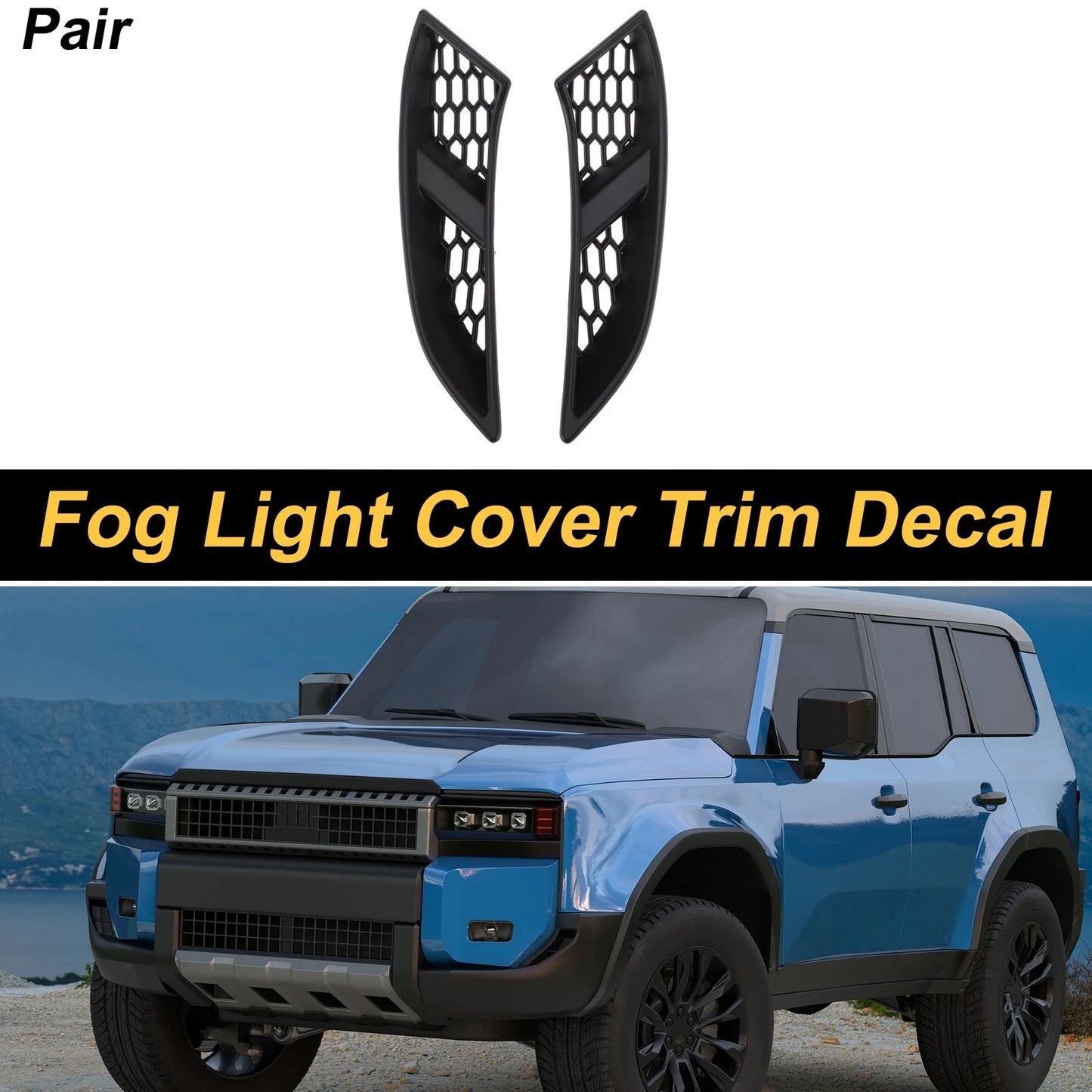 2 x Fog Light Cover Trim for Toyota Land Cruiser (2024–2025)