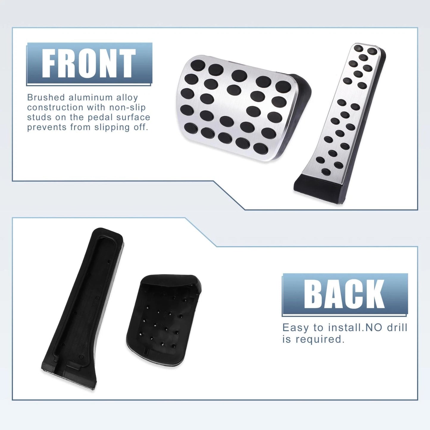 2 x Gas Brake Pedal Pad Covers for Mercedes-Benz C E S GLC GLE Class