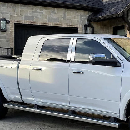 Chrome Pillar Post Trim Covers for 2009-2018 Dodge Ram Crew/Quad Cab 1500 2500