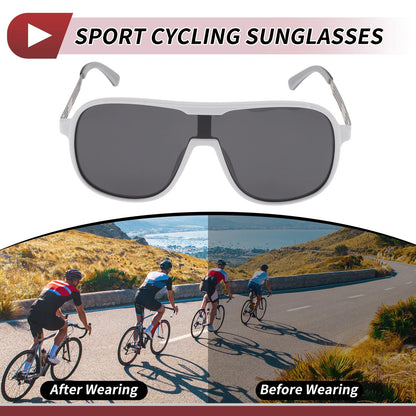 1x Motorcycle Riding Goggles Black Lens White Silver Tone Frame PC UV400