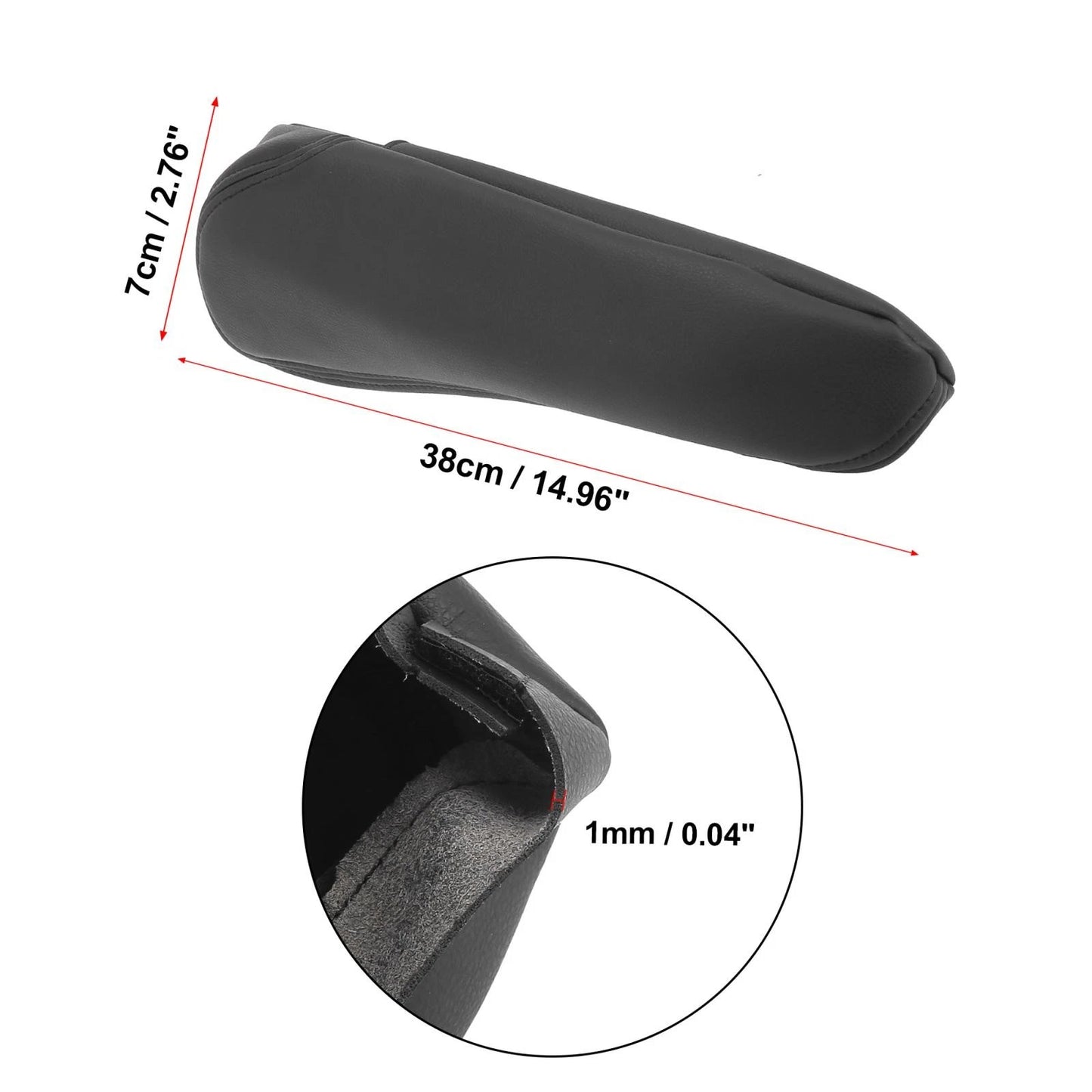 Black Microfiber Leather Front Seat Armrest Cover for Toyota Sienna (2011-2023)