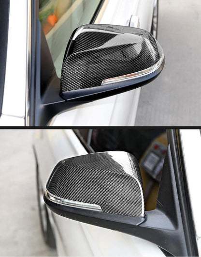 Real Carbon Fiber Rear View Mirror Cover Caps Fit for BMW 3 Series F20 F30