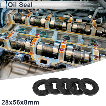 Oil Seal / 28x56x8mm / Rotary Shaft Seal TC Ring Nitrile Rubber 5 Pcs