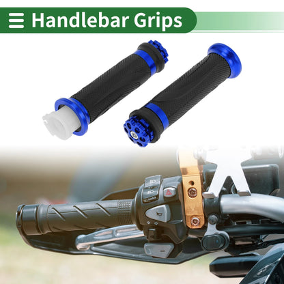 7/8" 22mm Hand Grips Blue for Motorcycle