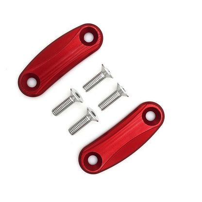 Red Rearview Mirror Block Off Base Plates for Kawasaki ZX-10R (2016-2023)