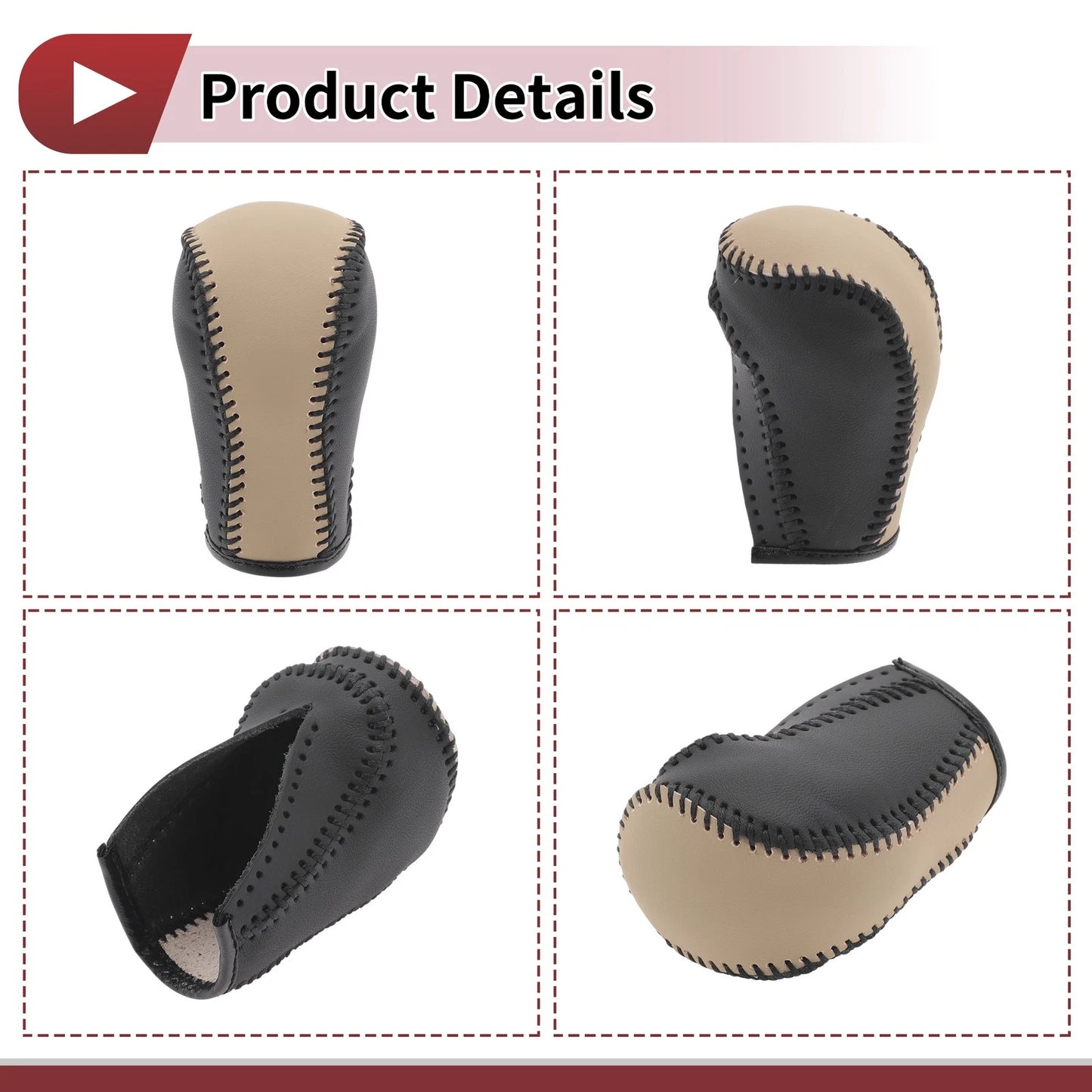 Car Gear Shift Knob Cover for Mazda CX-5 (2013-2014) Black Beige