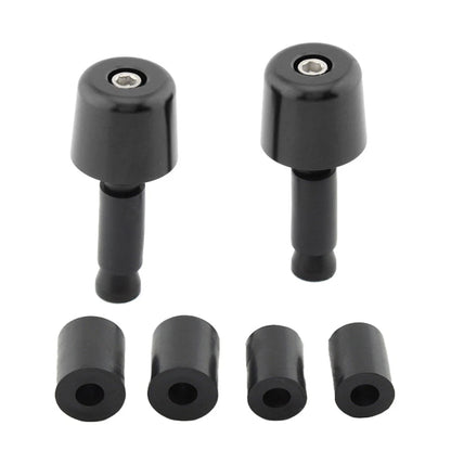 1in Handlebar Hand Grips & End Caps for Universal Motorcycle - Black