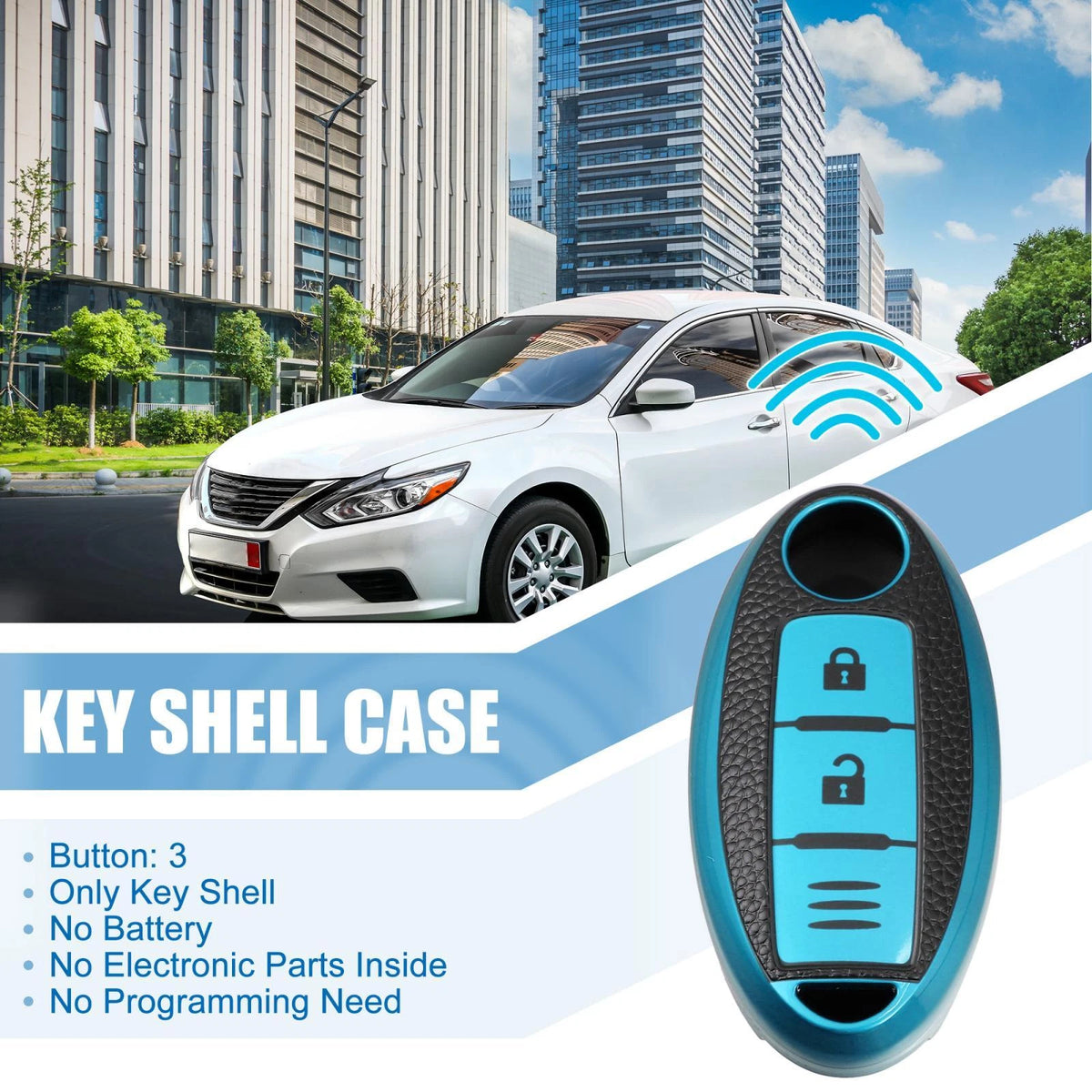 Key Fob Case for Nissan Sentra (1986-1987) Silicone Blue
