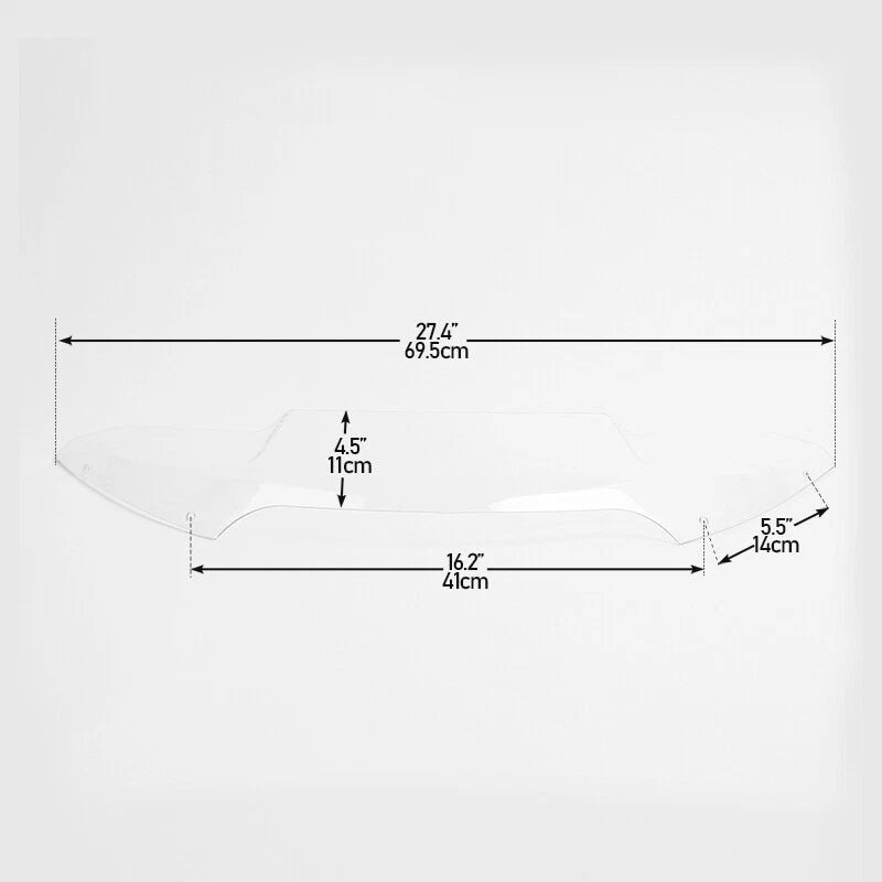 4.5" Clear Flare Windshield for Harley Road Glide FLTR (2015-2023)