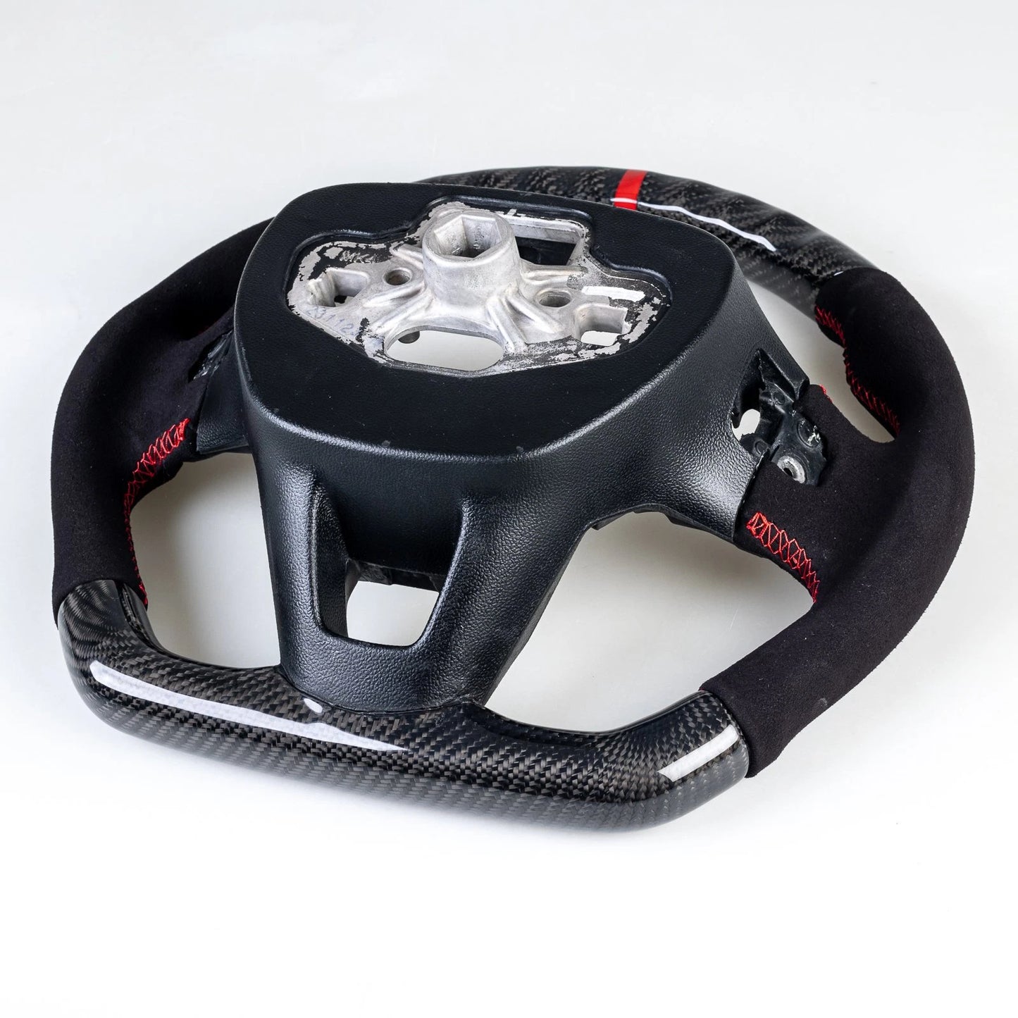 Steering Wheel Carbon Flat Bottom Suede for Ford Bronco Sport (2021-2024)