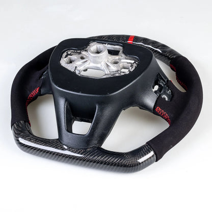 Steering Wheel Carbon Flat Bottom Suede for Ford Bronco Sport (2021-2024)