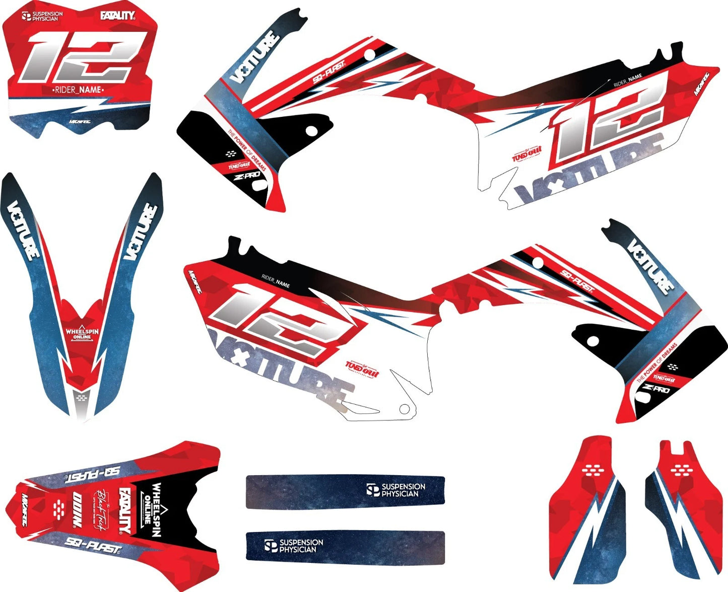 Sticker Kit for Honda CRF250R Graphics (2010-2013)