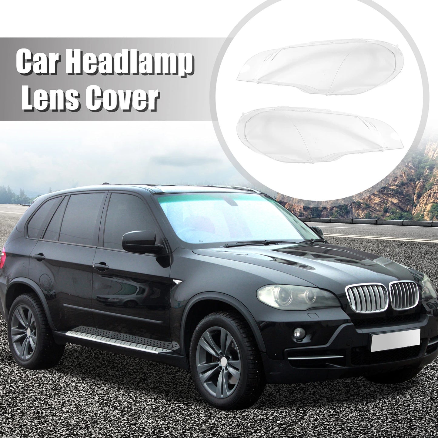 Front Headlight Lens Cover for BMW X5 E70 (2007-2013)