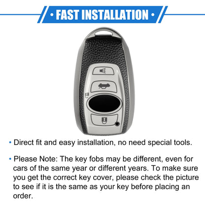 4 Button Smart Remote Key Shell for Subaru Ascent (2019-2022) TPU Silver