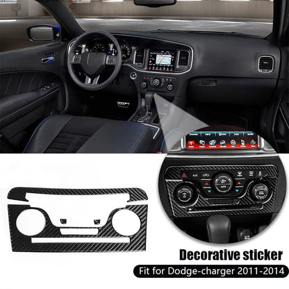 Carbon Fiber CD Air Conditioning Panel Trim Cover for Charger (2011-2014)