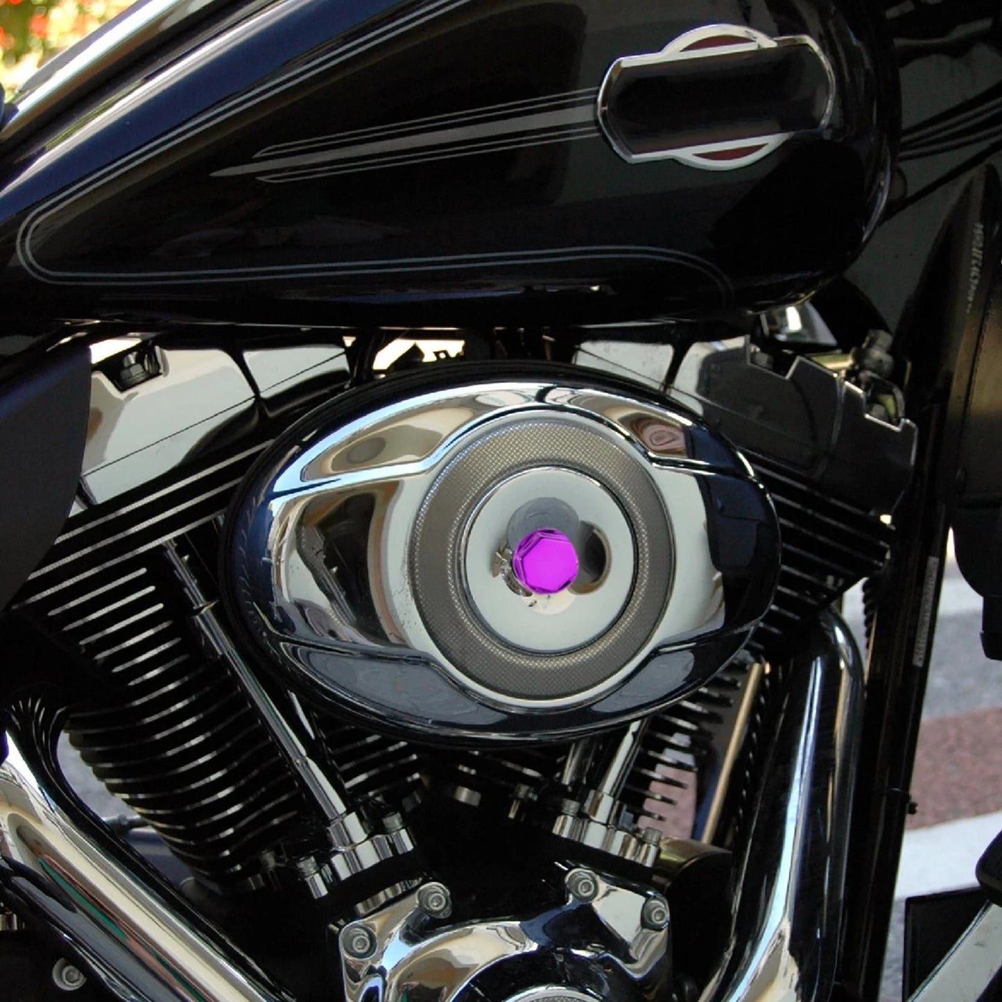 Purple Set Screw Cap for Motorcycle Motorbike