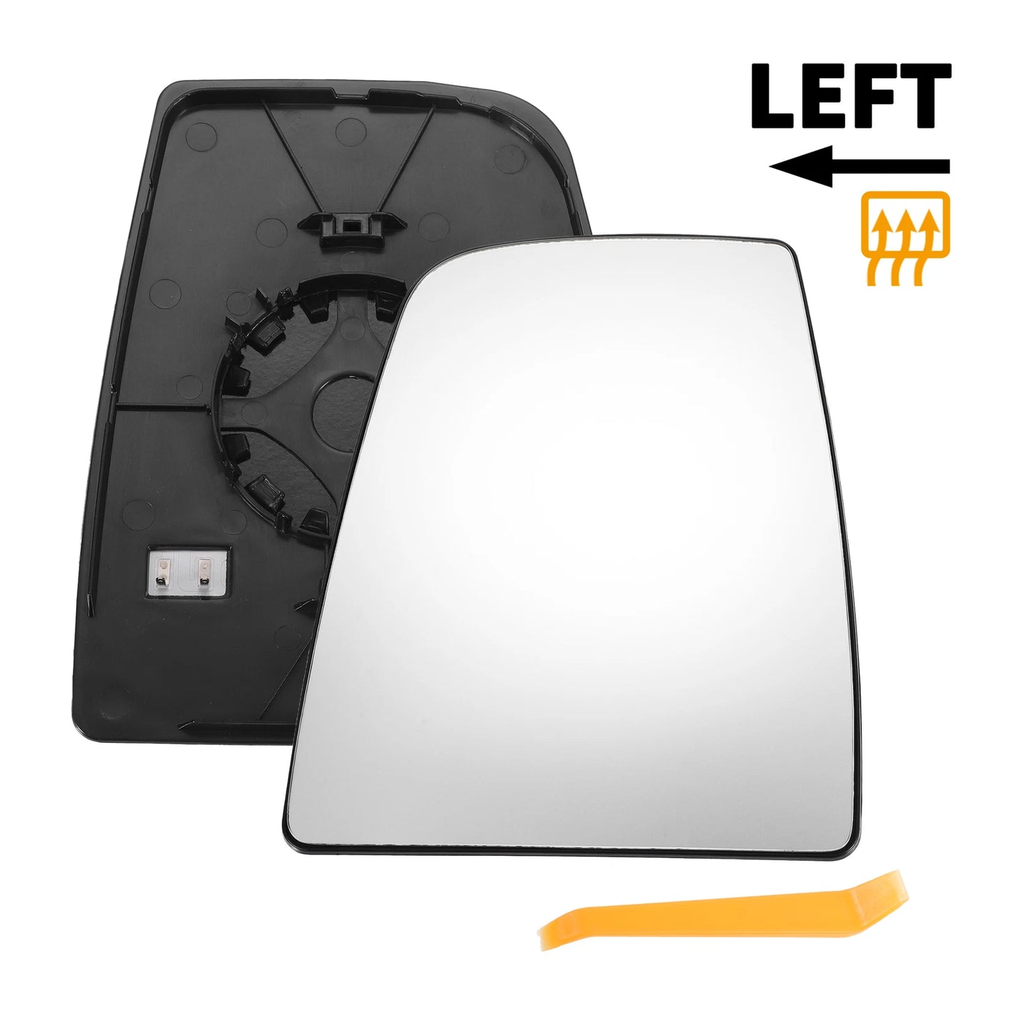 Left Upper White Mirror Glass w/ Back Heated for Ford Transit T150 T350 (2015-2023)