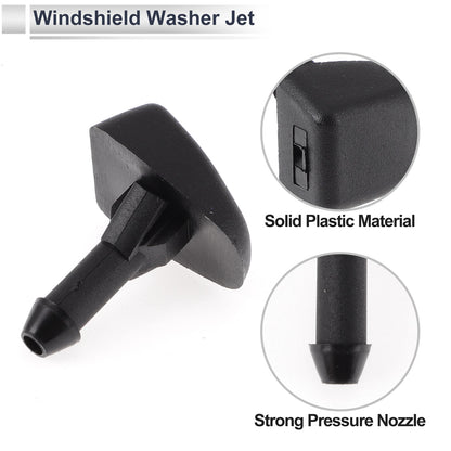 6 x Windshield Washer Nozzles & Hose Connectors for Volvo
