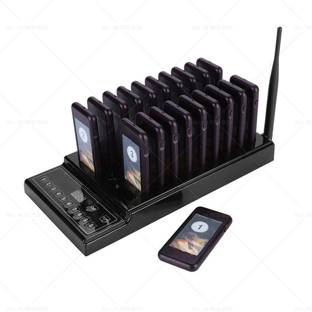 Wireless Guest Call Pager System for Restaurant - 20 Coasters