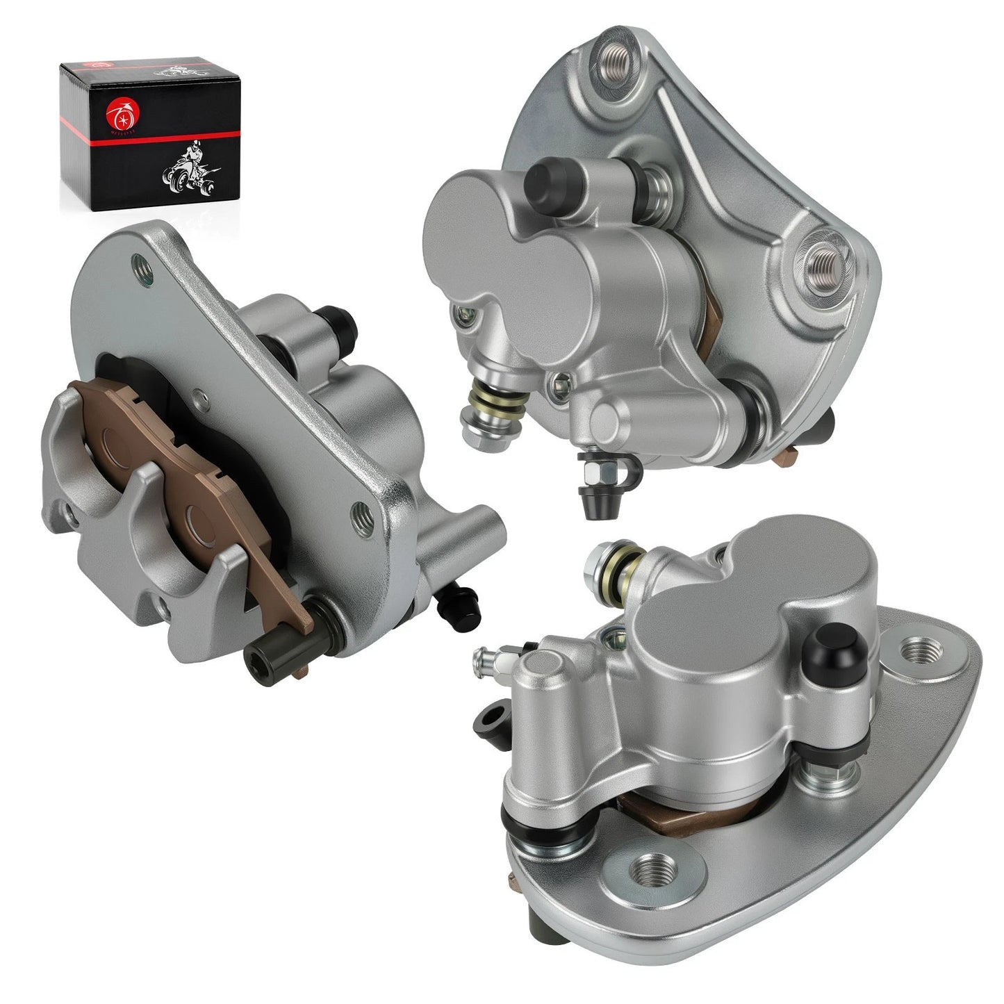 Front & Rear Brake Calipers w/Pads for Can-Am Commander (2011–2020)
