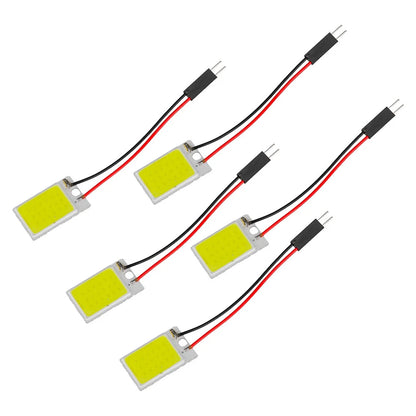 20 x 12V White COB LED Dome Panel Lights for Car Interior Bulb