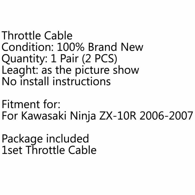 Throttle Cable for Kawasaki Ninja ZX-10R ZX1000D (2006-2007)